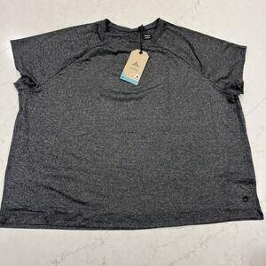 Prana NEW Alpenglow Plus 3X Gray Short Sleeve T Shirt Performance Outdoor HIking